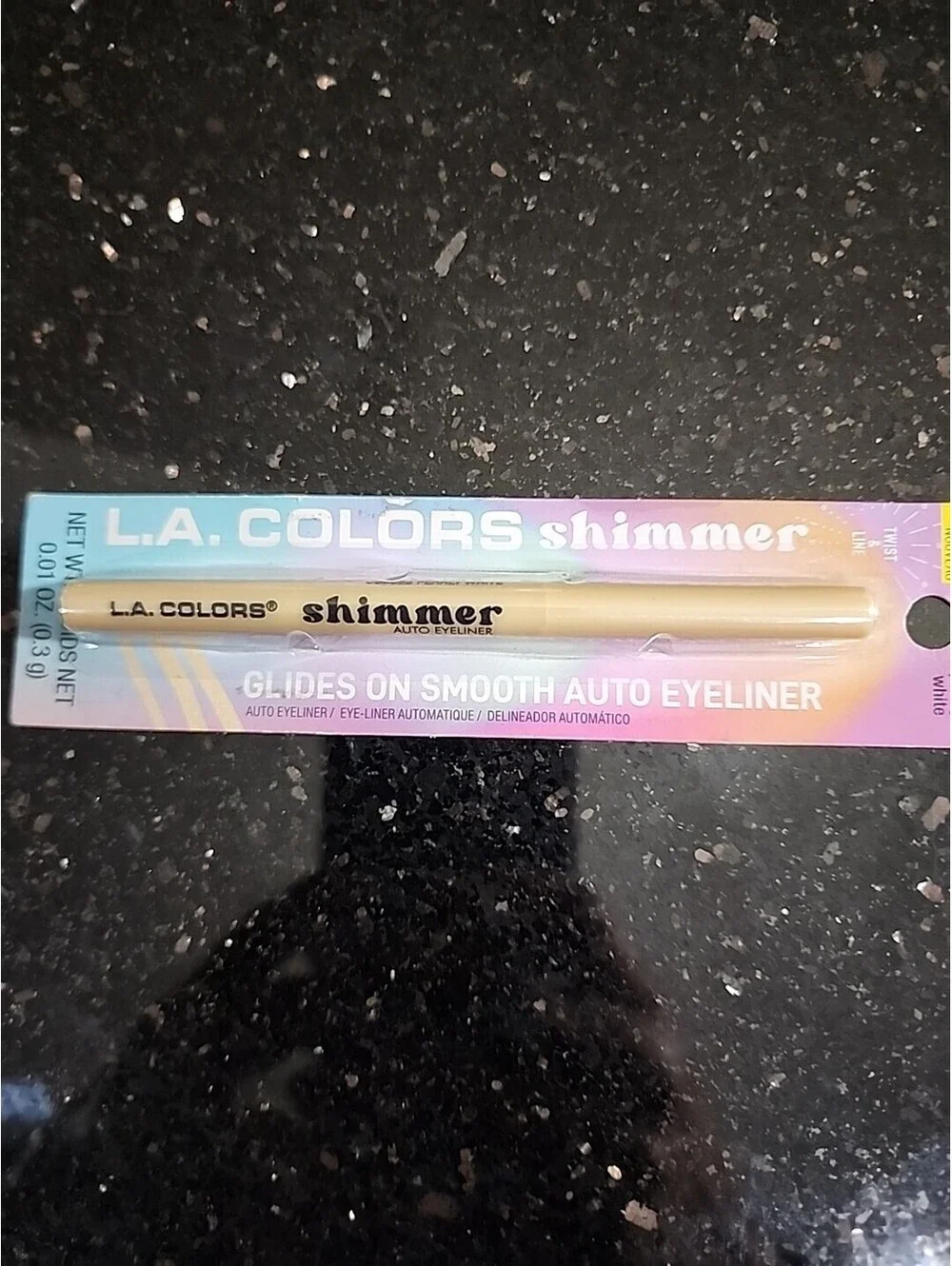 LA COLORS PEARLY WHITE C68999 CREAMY TWIST-UP LINE CRAYON PENCIL EYELINER